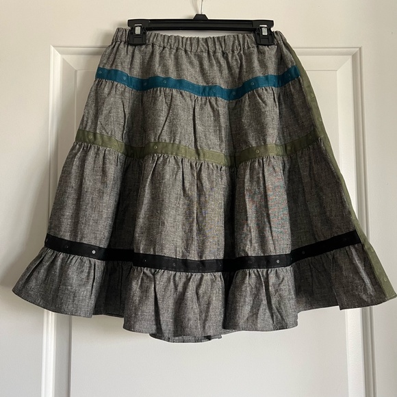 NWT Tia Cibani Girl's Multi Snap Criss Cross Skirt size 7/8 - Picture 2 of 9